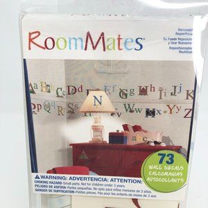 Roommates Alphabet Letters Peel and Stick Wall Decals Homeschool Decor NWT